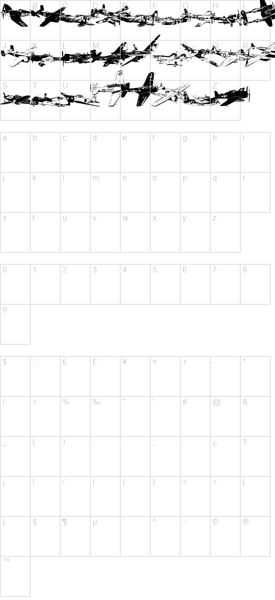 character map