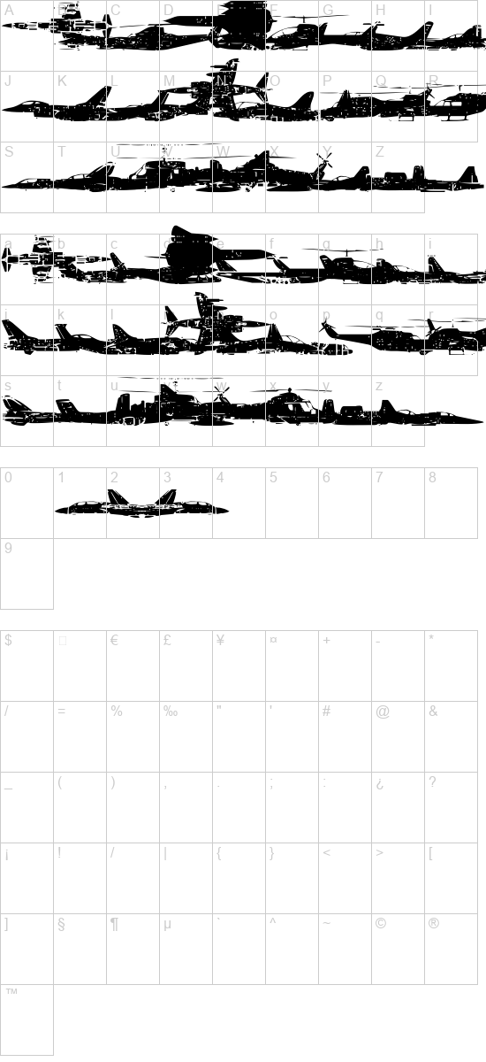 character map