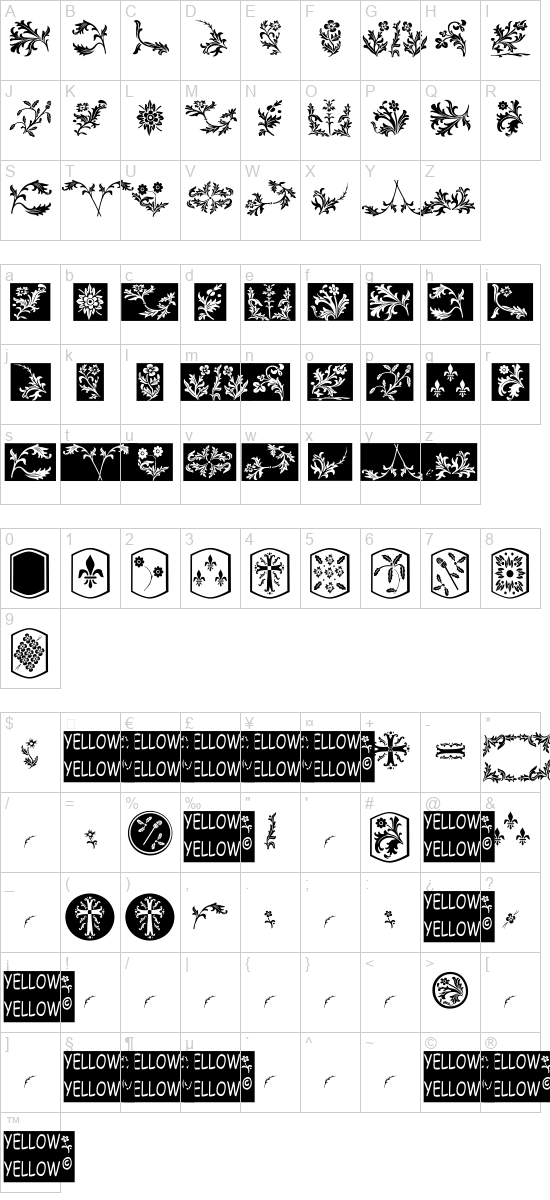 character map